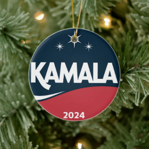 Vintag Kamala Harris 2024 für die Präsidentschafts Keramik Ornament