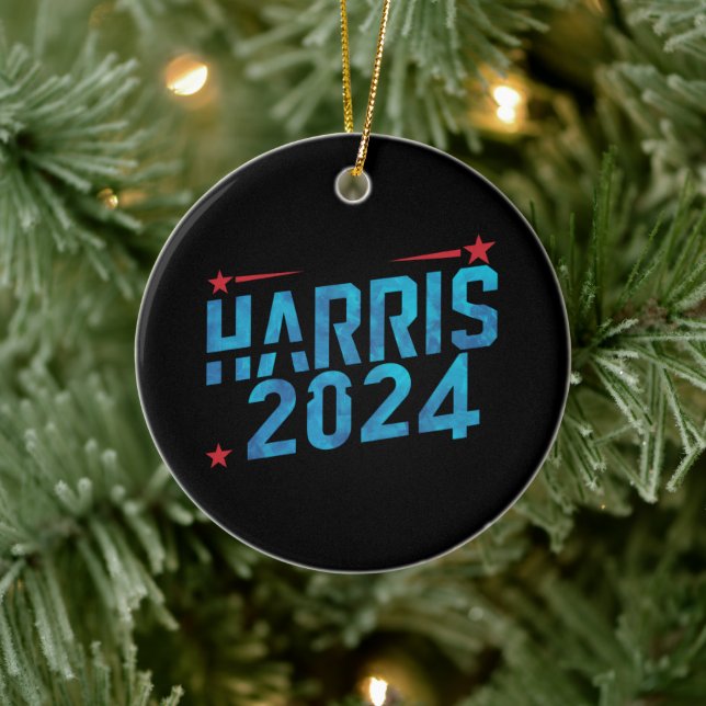 Vintag Kamala Harris 2024 Keramik Ornament (Baum)