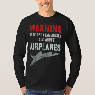 Vintag kann ich spontan über FLUGZEUGE reden F T-Shirt