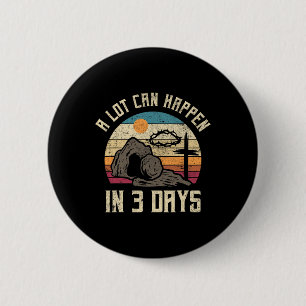 Vintag kann in 3 Tagen Christlicher Eile viel pass Button