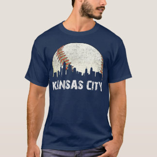 Vintag Kansas City Cityscape Baseball Lover Men W T-Shirt