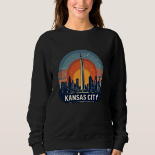 Vintag Kansas City Missouri Sunset Skyline Citysc Sweatshirt