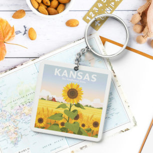 Vintag Kansas Schlüsselanhänger