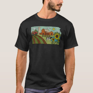 Vintag Kansas Staat Map Wichita Overland Park So T-Shirt