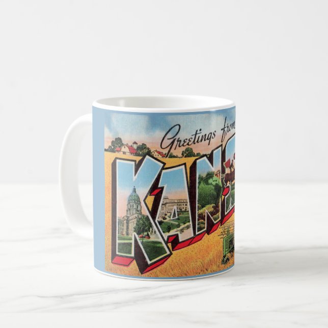 Vintag Kansas Tasse (Vorderseite Links)