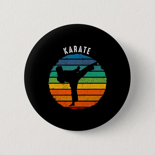 Vintag Karate Clothing - Sunset Karate Button (Vorderseite)
