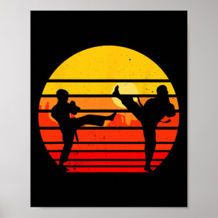 Vintag Karate Kids Martial Arts Fighter Retro Kar Poster