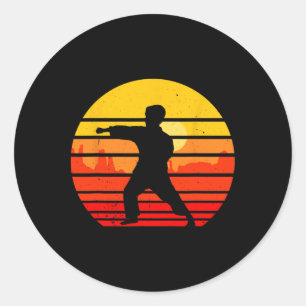 Vintag Karate Kids Martial Arts Fighter Retro Kar Runder Aufkleber