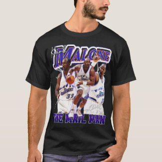 Vintag Karl Malone The Mail Man Basketball Legende T-Shirt