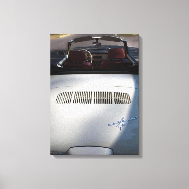 Vintag Karmann Ghia Foto Wrapped Canvas Leinwanddruck (Vorderseite)