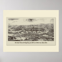 Vintag Karte | Wien-Umgebung 1683