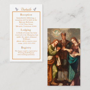 Vintag-katholische Hochzeitskarte Begleitkarte