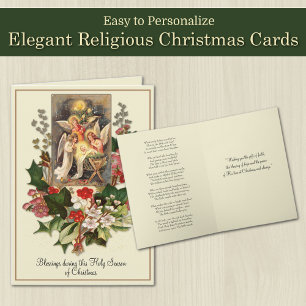 Vintag-katholische Weihnachten Jesus Krippe Karte