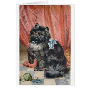 Vintag - Katze und Garn,