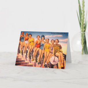 Vintag Keansburg, NJ Beach Scene - Jersey Shore Karte