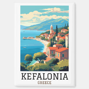 Vintag Kefalonia Griechenland Retro Travel Magnet