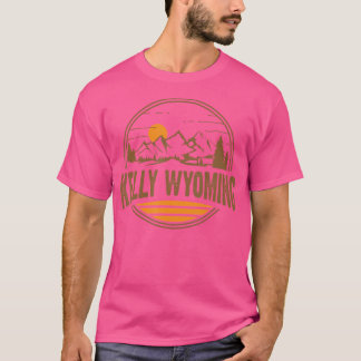 Vintag Kelly Wyoming Mountain Wandern Souvenir Pri T-Shirt