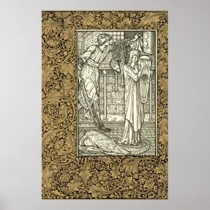Vintag Kelmscott Press William Morris Border Poster