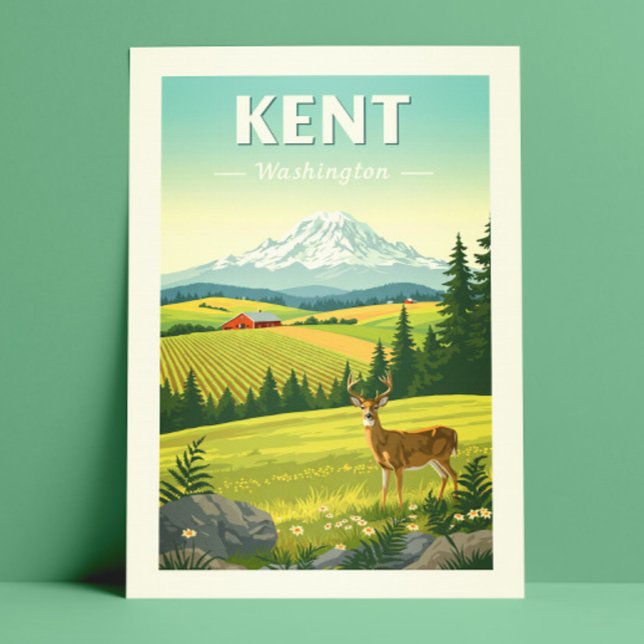 Vintag Kent Washington Postkarte (Von Creator hochgeladen)