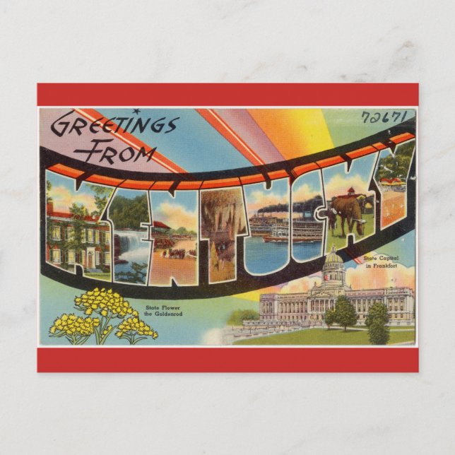 Vintag, Kentucky-Bild. Postkarte (Vorderseite)