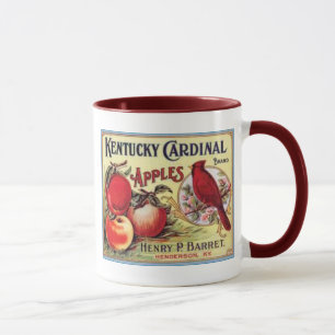 Vintag Kentucky Kardinal Apples, Henry P Barret,  Tasse