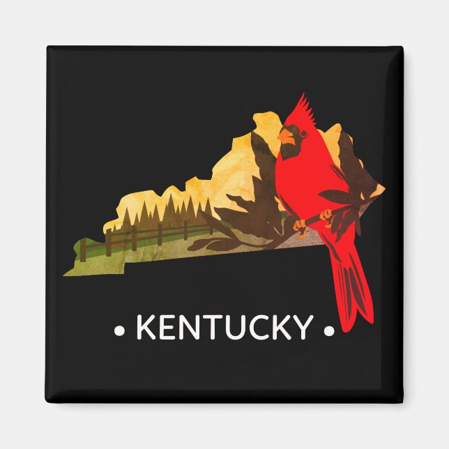 Vintag Kentucky Staat Magnet (Vorne)