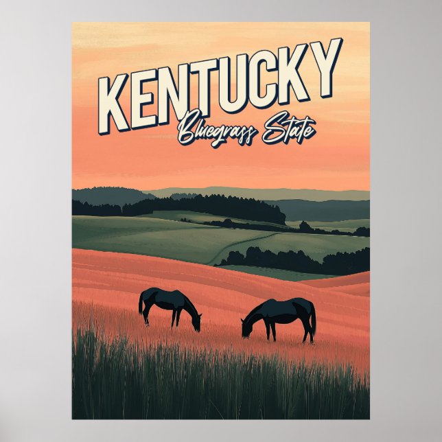 Vintag Kentucky Travel Poster (Vorne)