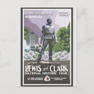 Vintag Kentucky York Statue Travel Postkarte