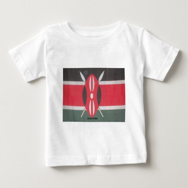 Vintag Kenya Flag Harambe Design Baby T-shirt (Vorderseite)