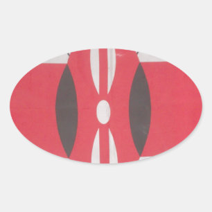 Vintag Kenya Flag Harambe Design Ovaler Aufkleber
