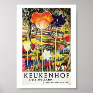 Vintag Keukenhof Holland Travel Poster
