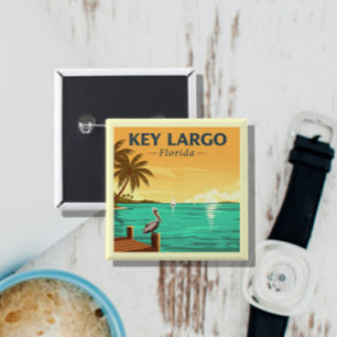 Vintag Key Largo Florida Button