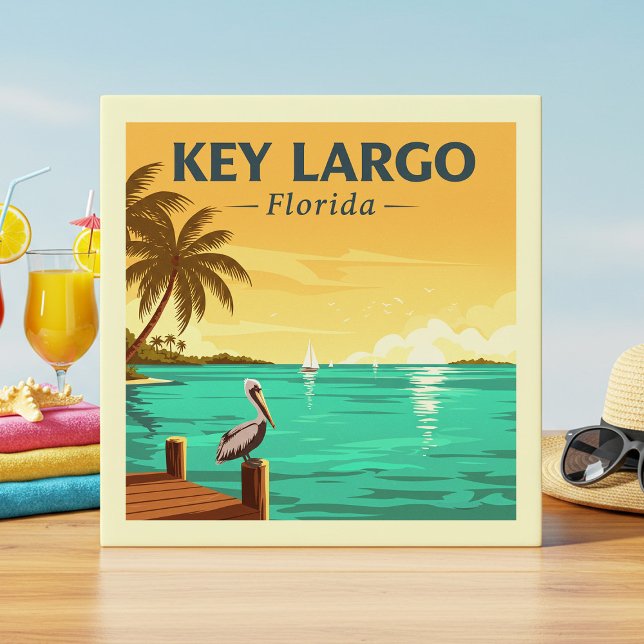 Vintag Key Largo Florida Fliese (Von Creator hochgeladen)