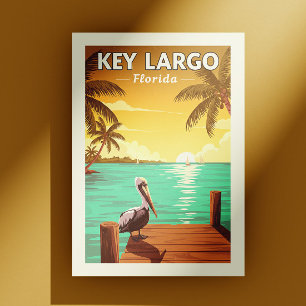 Vintag Key Largo Florida Postkarte