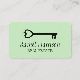 Vintag Key Real Anwesen Innenarchitektin Visitenkarte