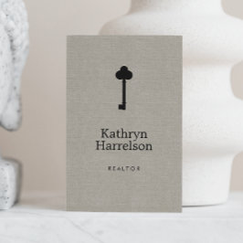 Vintag Key Realtor Real Anwesen Innenarchitekt Visitenkarte