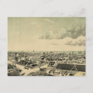 Vintag Key West Illustration Postkarte