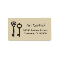 Vintag Keys Labels - Cappucino
