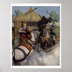 Vintag King Arthur Serie 6 Art Print Poster