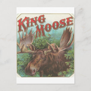 Vintag King Moose Postkarte