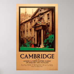 Vintag Kings Uni Cambridge Fred Taylor Reisen Poster