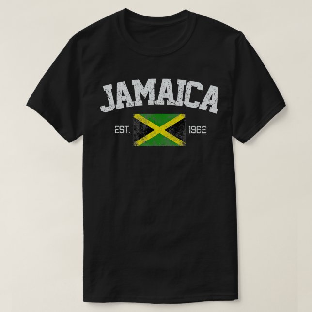 Vintag Kingston Jamaica Est T-Shirt (Design vorne)
