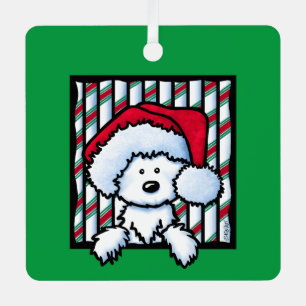 Vintag KiniArt Westie Ornament Aus Metall