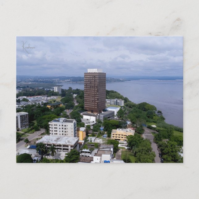 Vintag Kinshasa République démocratique du Congo Postkarte (Vorderseite)