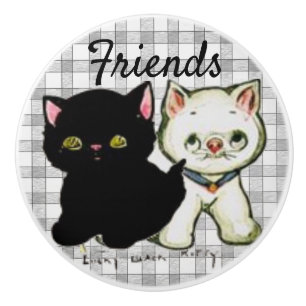Vintag Kittens Image Keramik Pull Keramikknauf