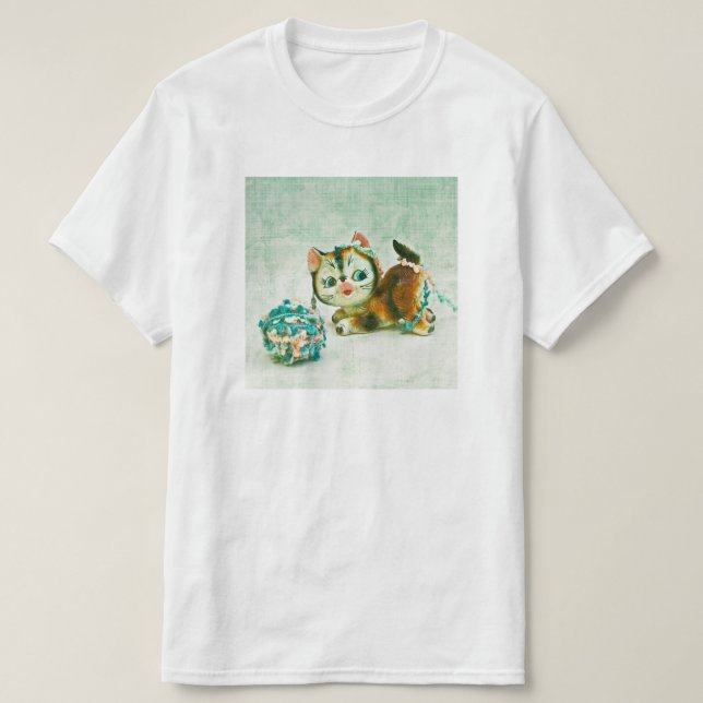 Vintag Kitty Cat T-Shirt (Design vorne)