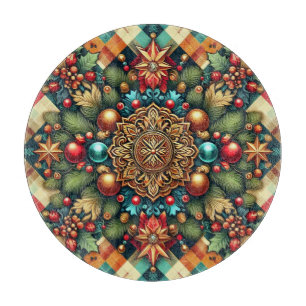 Vintag/klassisch farbenfrohe Weihnachten Schneidebrett