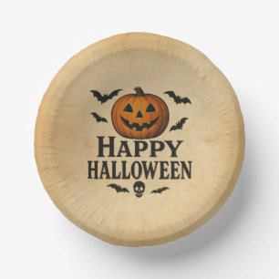 Vintag/klassisch Halloween Jack-o-Laterne Pappteller
