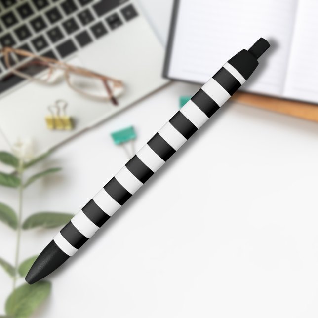 Vintag klassische schwarz-weiße Streifen Kugelschreiber (Von Creator hochgeladen)