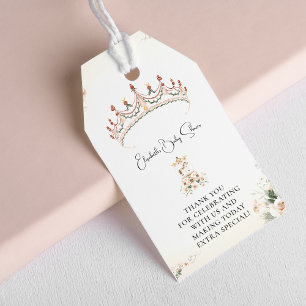Vintag   Kleine Princess Baby Dusche Vielen Dank Geschenkanhänger